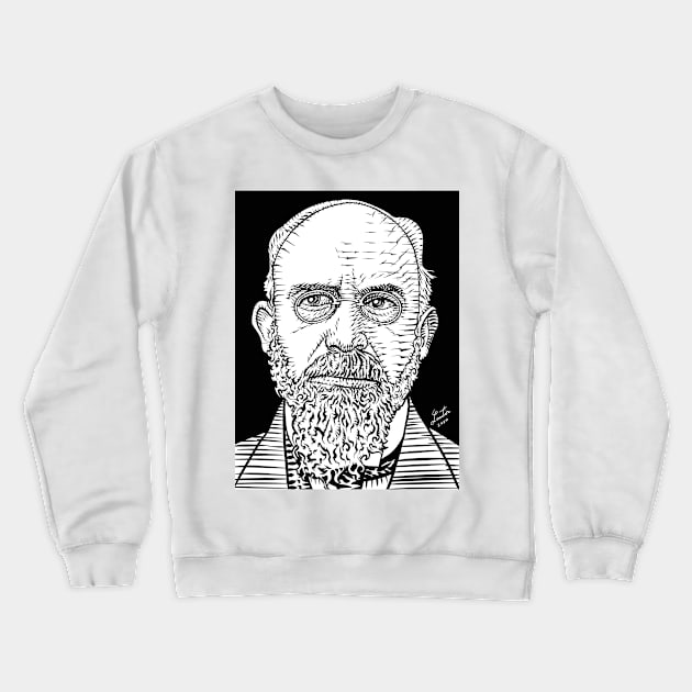 ERIK SATIE ink portrait Crewneck Sweatshirt by lautir